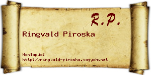 Ringvald Piroska névjegykártya