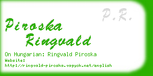piroska ringvald business card